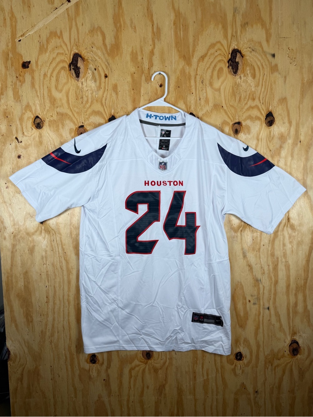Nike Houston Escamilla Texans #24 White Football Jersey